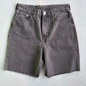 Women’s Faded Black Denim Shorts